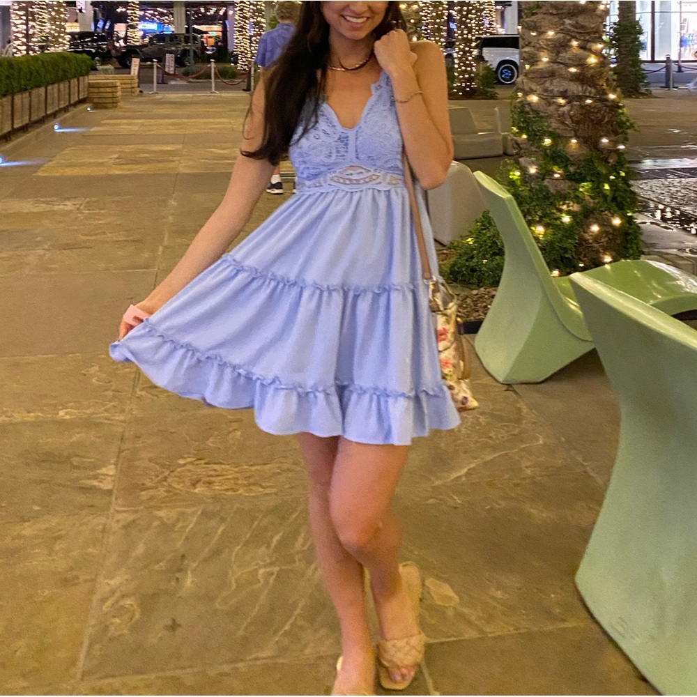 Mainstrip Periwinkle Blue Dress - Size Small